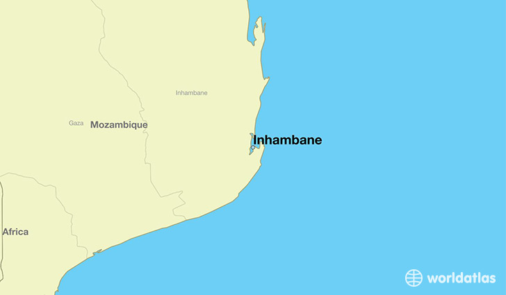 map showing the location of Inhambane