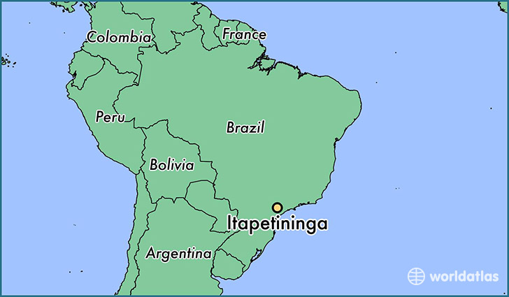 map showing the location of Itapetininga