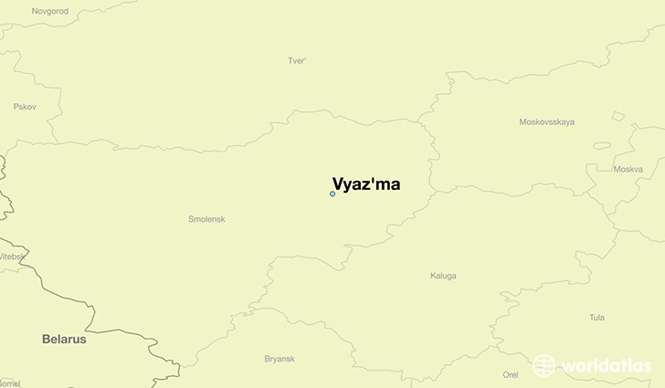 map showing the location of Vyaz'ma