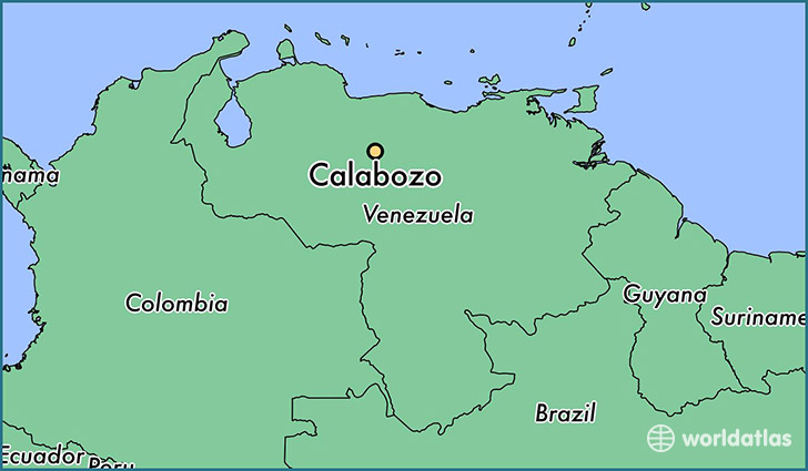map showing the location of Calabozo