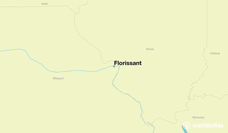 map showing the location of Florissant