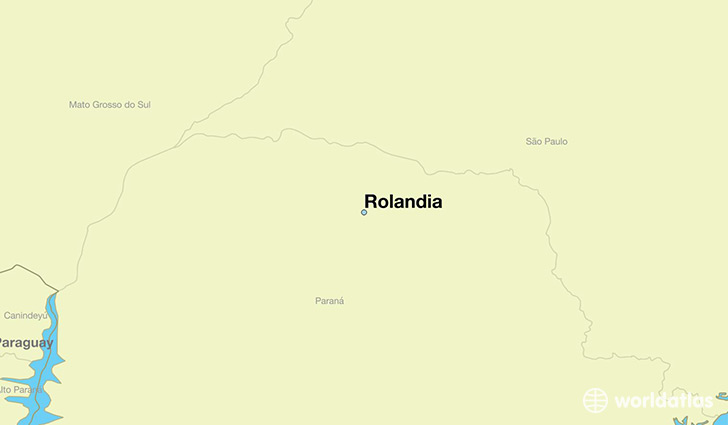 map showing the location of Rolandia