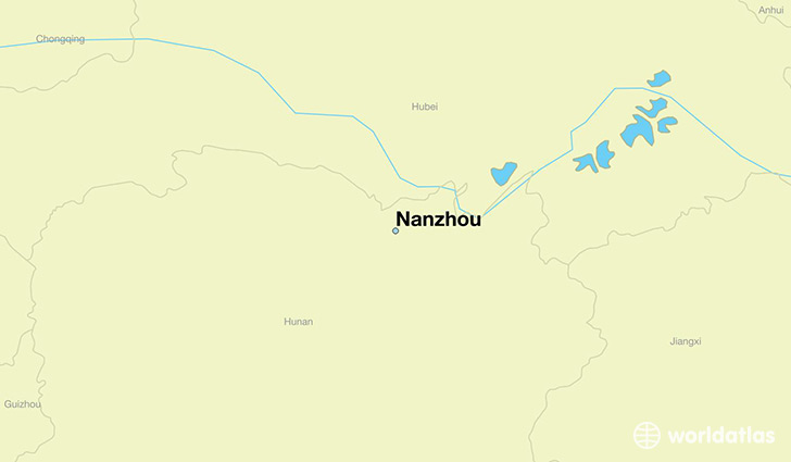 map showing the location of Nanzhou