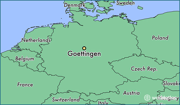 map showing the location of Goettingen