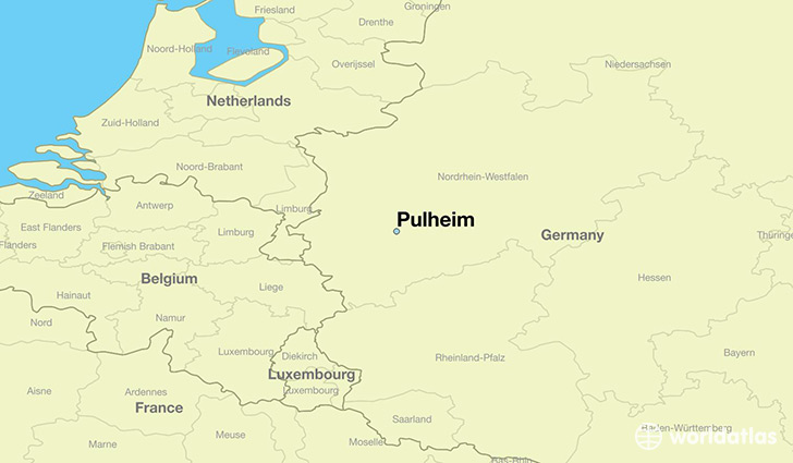 map showing the location of Pulheim