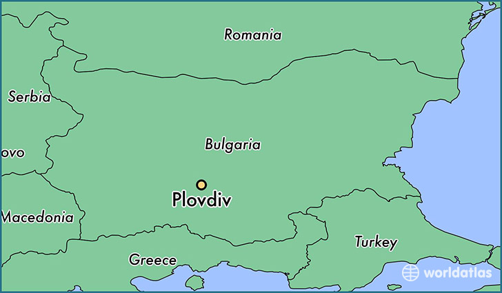 map showing the location of Plovdiv
