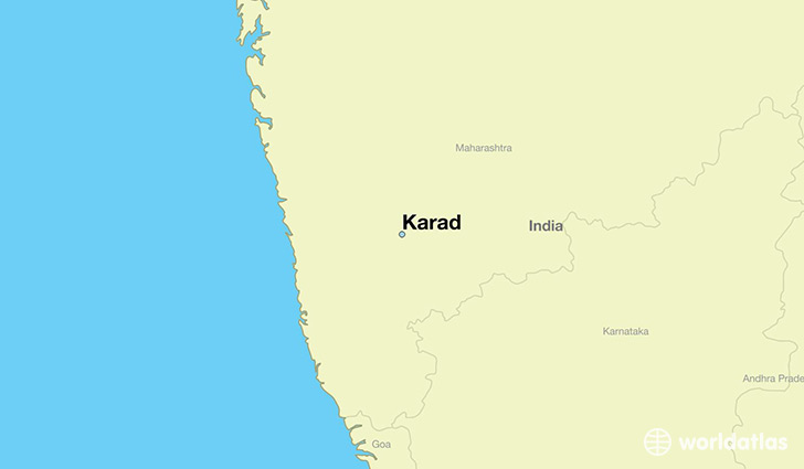 map showing the location of Karad