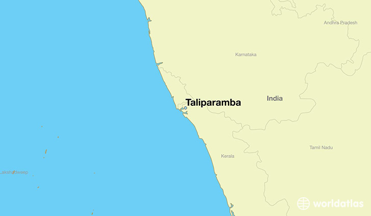 map showing the location of Taliparamba