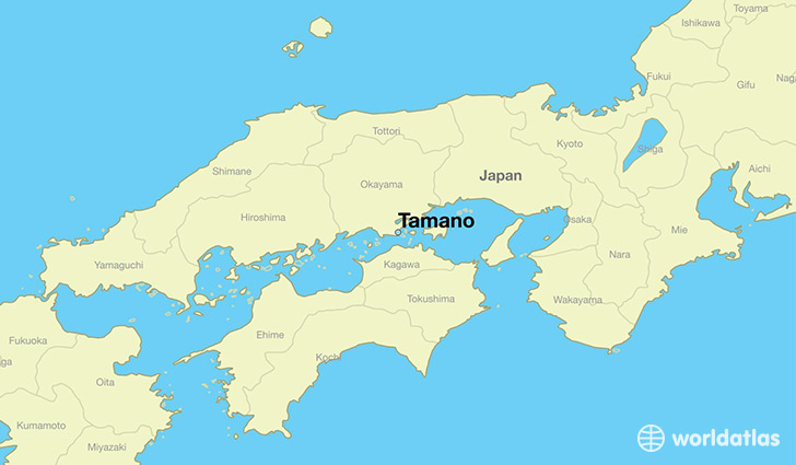 map showing the location of Tamano
