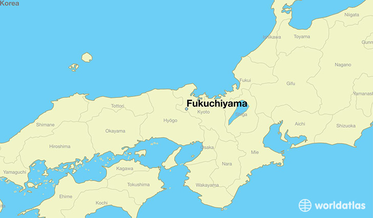 map showing the location of Fukuchiyama