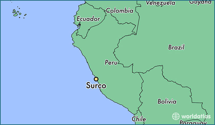 map showing the location of Surco