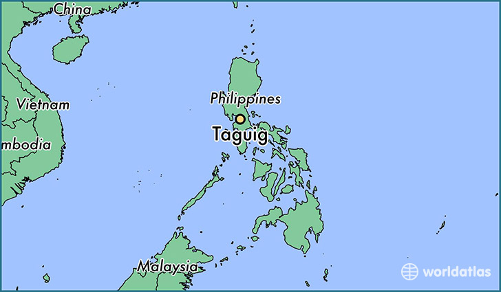map showing the location of Taguig