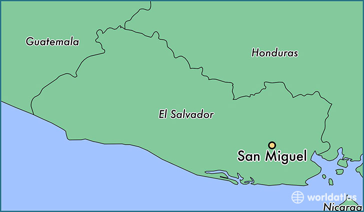map showing the location of San Miguel