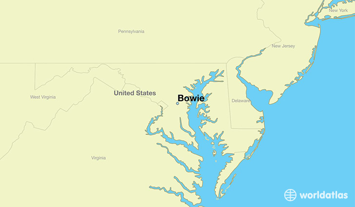 map showing the location of Bowie