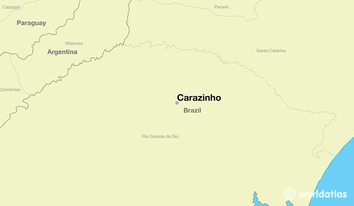 map showing the location of Carazinho
