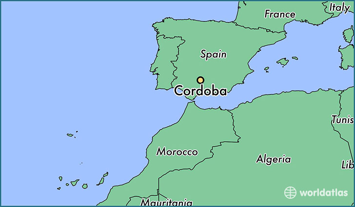 map showing the location of Cordoba