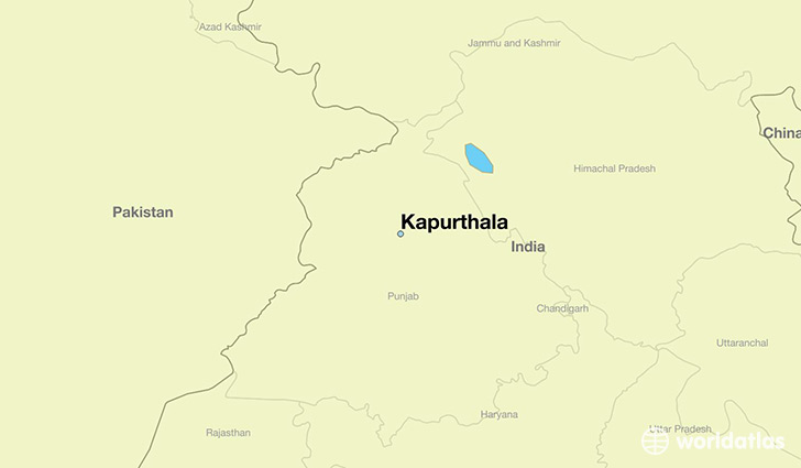 map showing the location of Kapurthala