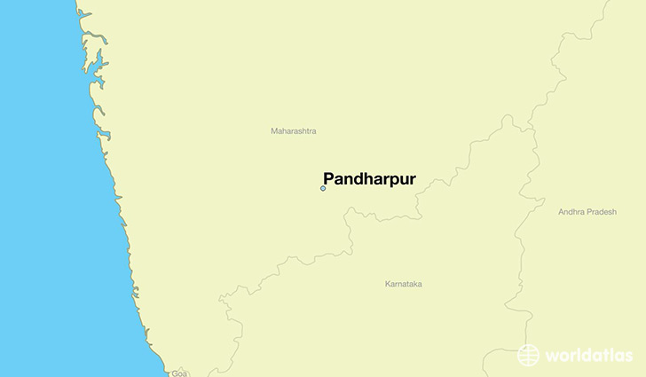 map showing the location of Pandharpur
