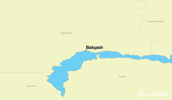 map showing the location of Balqash
