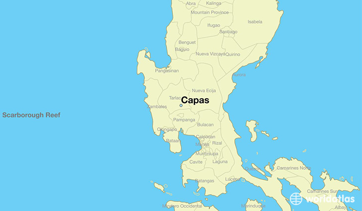 map showing the location of Capas
