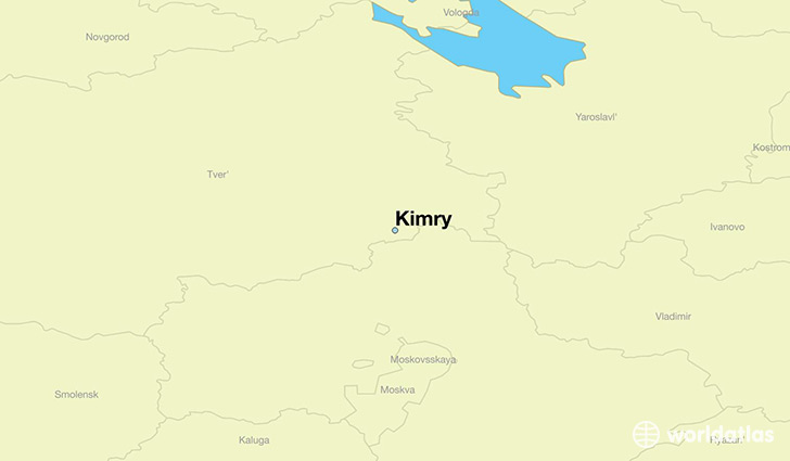 map showing the location of Kimry
