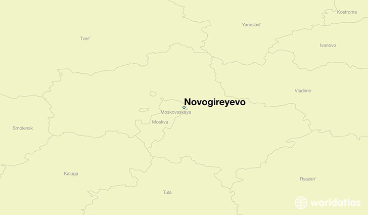 map showing the location of Novogireyevo