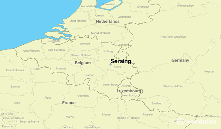map showing the location of Seraing