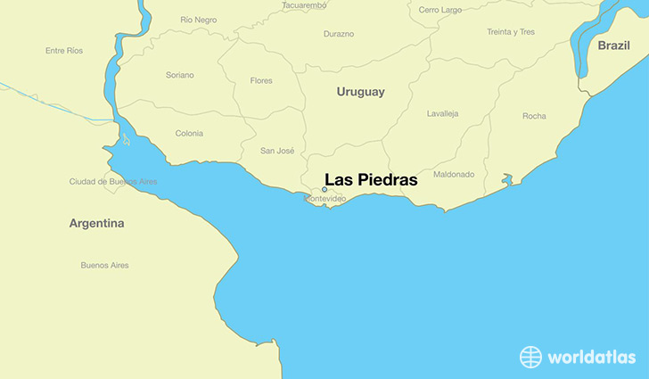 map showing the location of Las Piedras