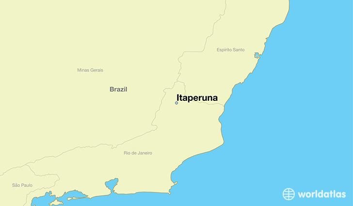 map showing the location of Itaperuna