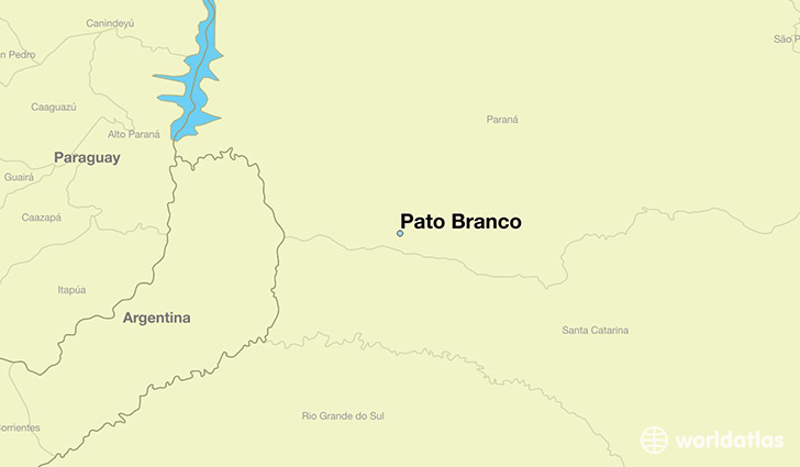 map showing the location of Pato Branco