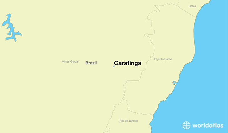 map showing the location of Caratinga