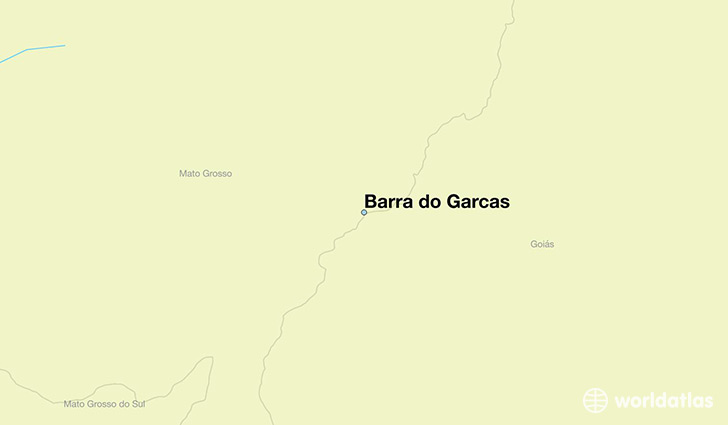 map showing the location of Barra do Garcas