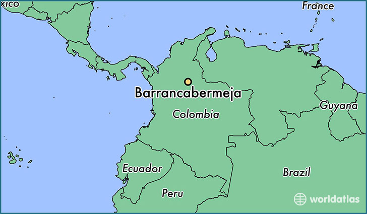 map showing the location of Barrancabermeja