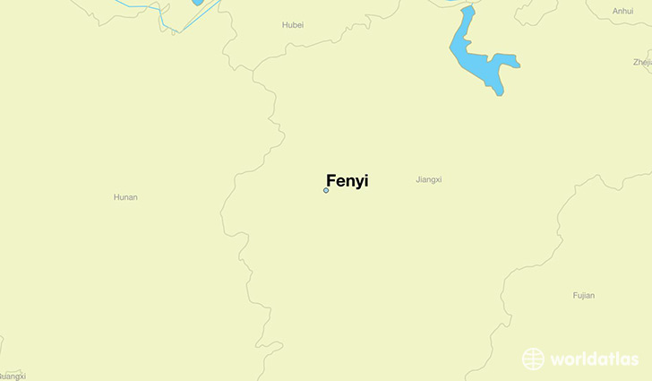 map showing the location of Fenyi