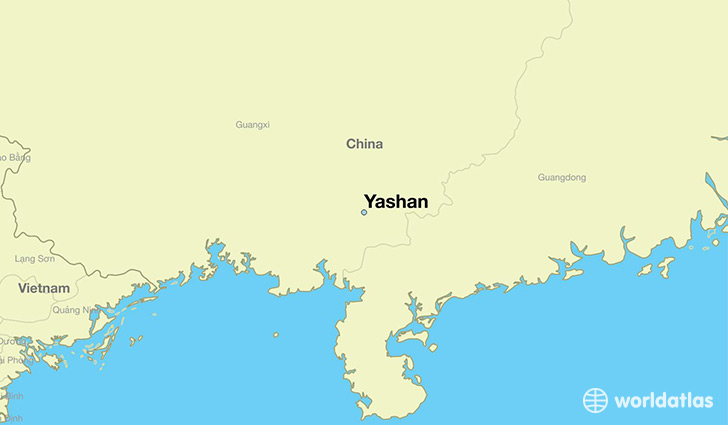 map showing the location of Yashan