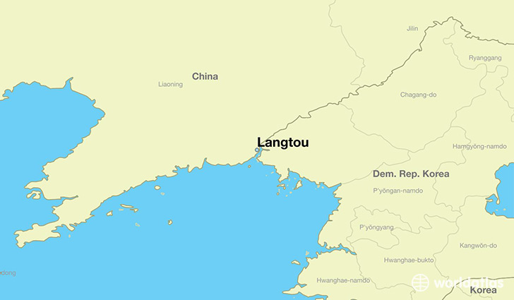 map showing the location of Langtou