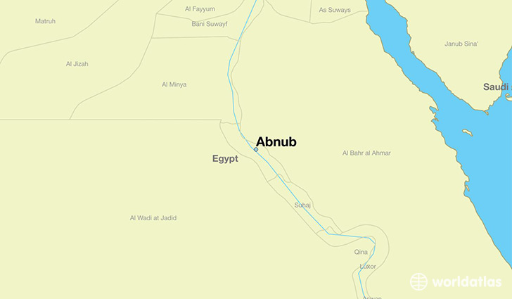 map showing the location of Abnub