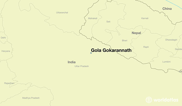 map showing the location of Gola Gokarannath