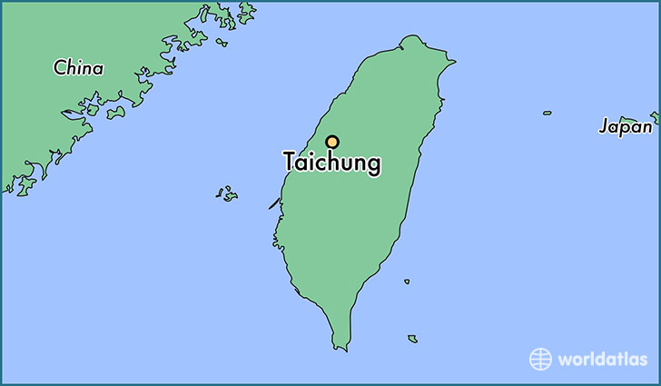 map showing the location of Taichung