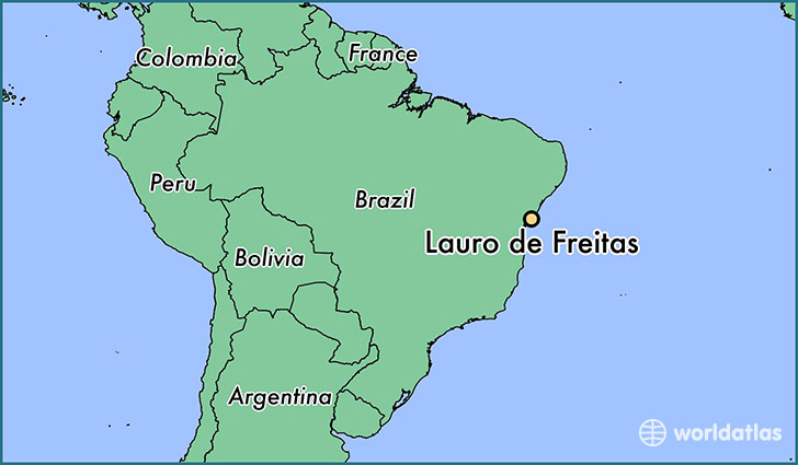 map showing the location of Lauro de Freitas