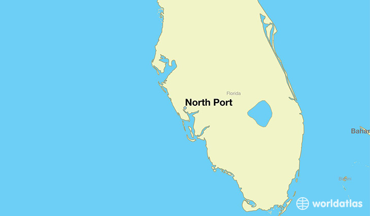 map showing the location of North Port