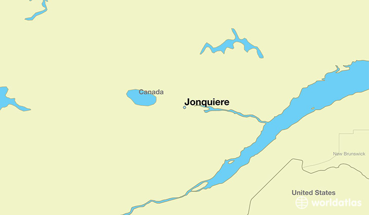 map showing the location of Jonquiere