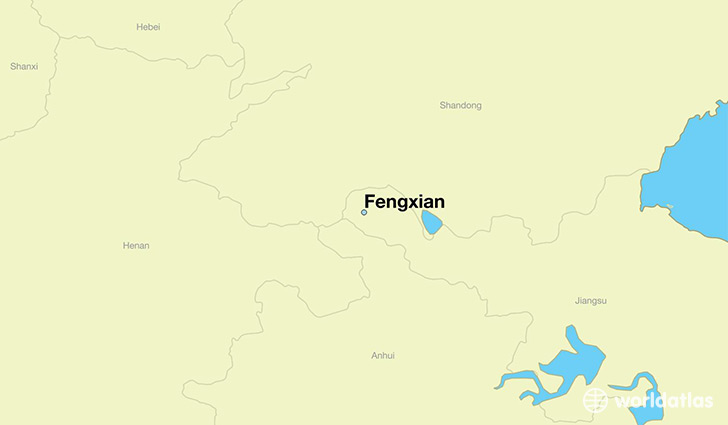 map showing the location of Fengxian