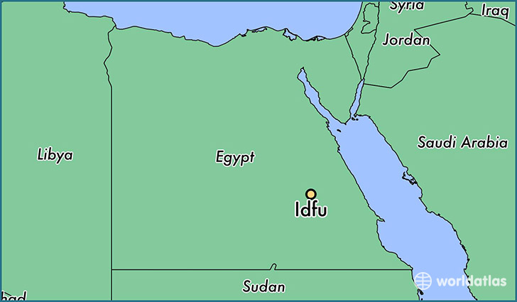 map showing the location of Idfu