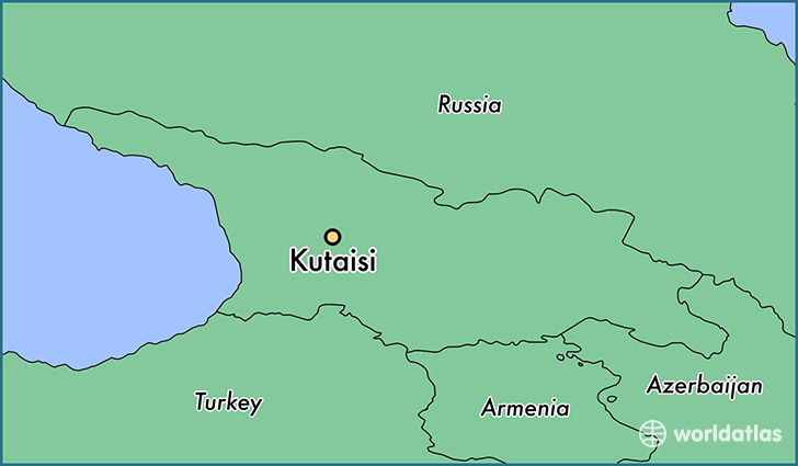 map showing the location of Kutaisi