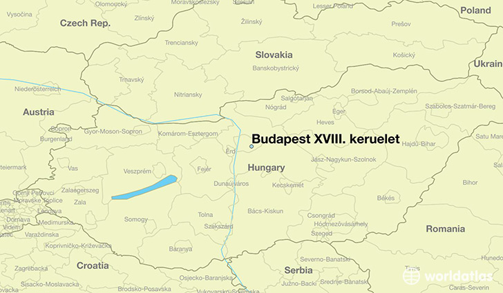map showing the location of Budapest XVIII. keruelet