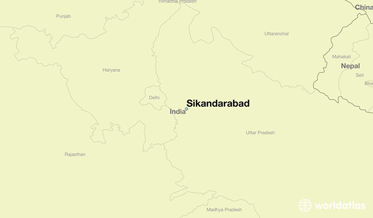 map showing the location of Sikandarabad