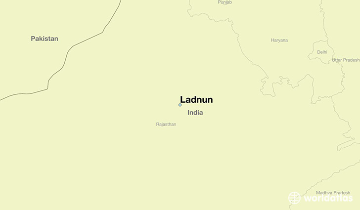 map showing the location of Ladnun