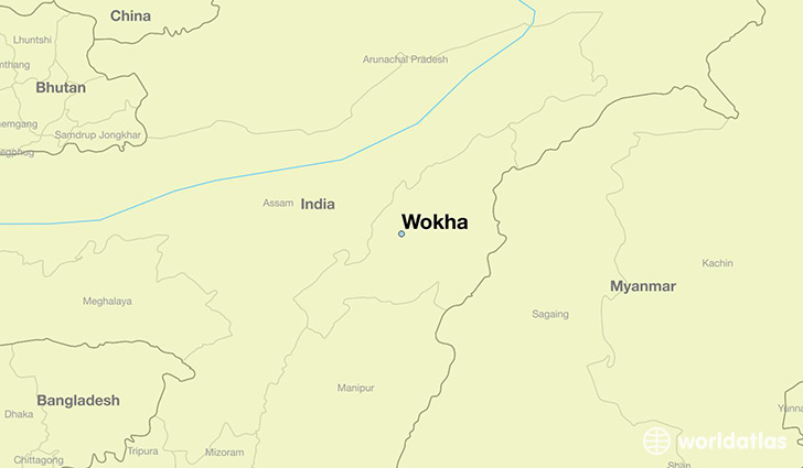 map showing the location of Wokha