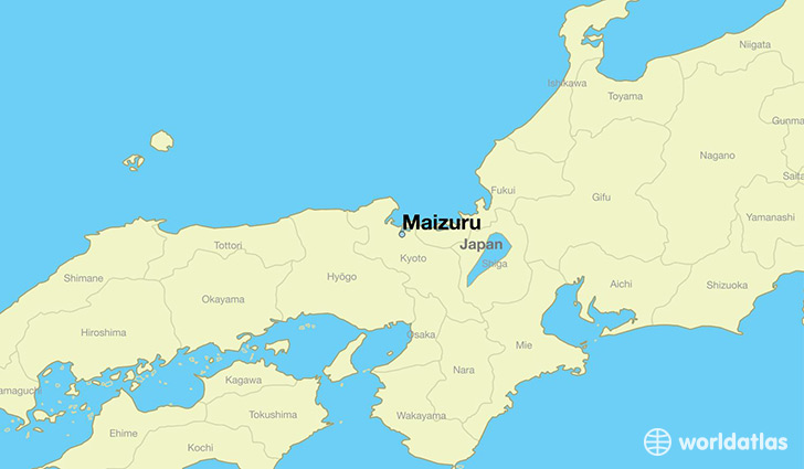 map showing the location of Maizuru
